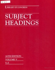 library of congress subject headings manual