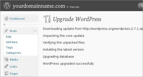 how to upgrade wordpress manually