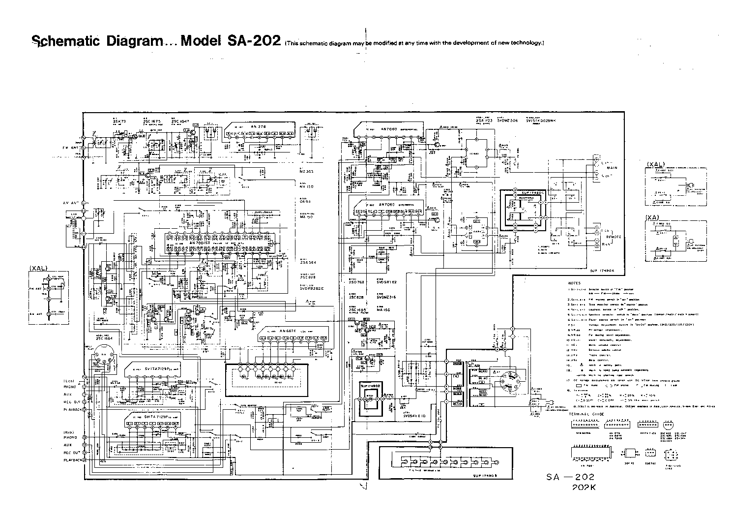 technics sa 202 service manual