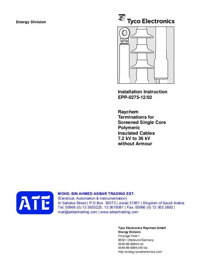 raychem termination kit installation manual