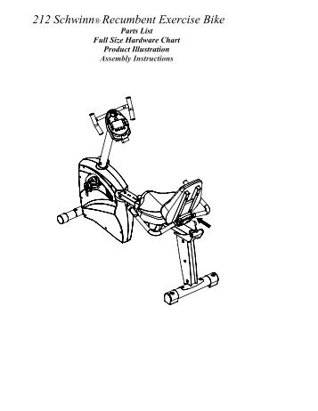 schwinn recumbent exercise bike manual