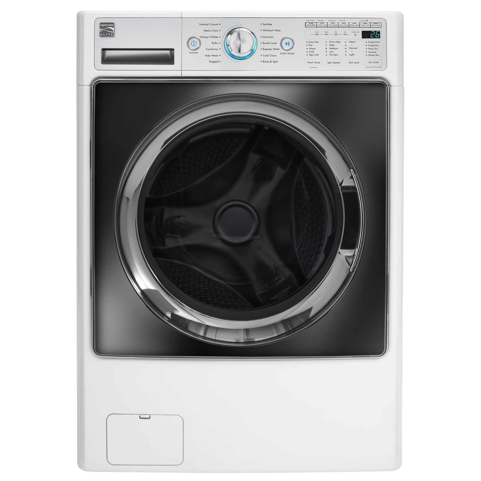 kenmore front load washer manual reset