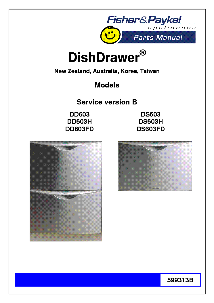 fisher paykel dd603 parts manual