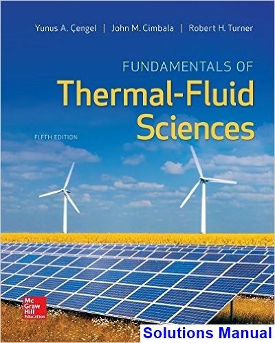 fluid mechanics 5th edition solution manual
